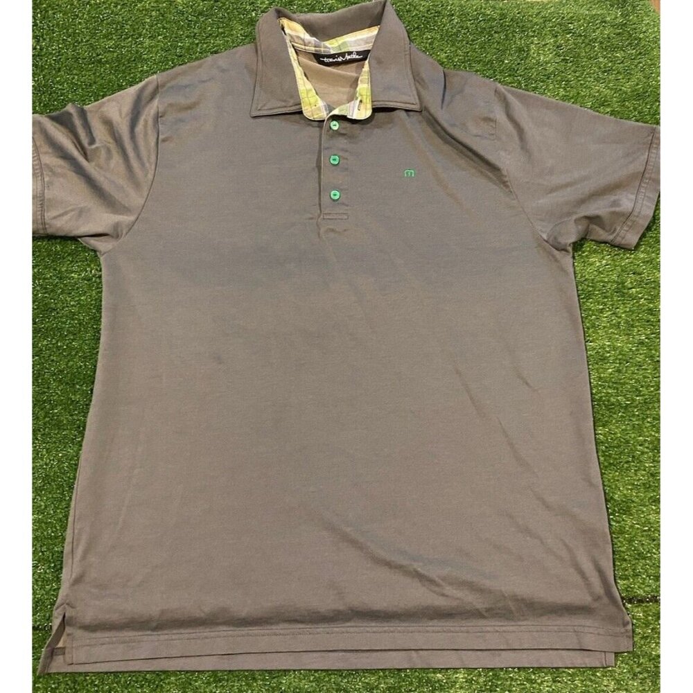 Travis Mathew shirt mens extra large gray golf polo lightweight casual active D